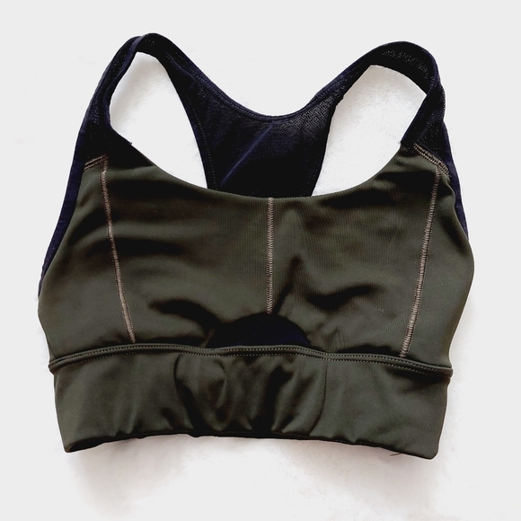 Athleta Black and Green Polyester and Spandex Elastic Sport Comfy Bustier P666 - Picture 1 of 8